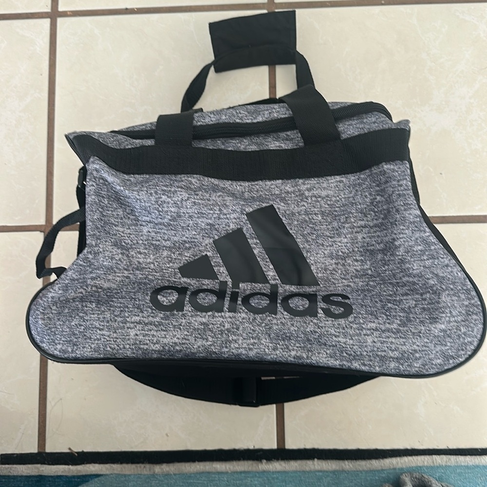 Adidas Duffel Bag – Heather Gray/Black | Gym, Travel, Sports 🖤